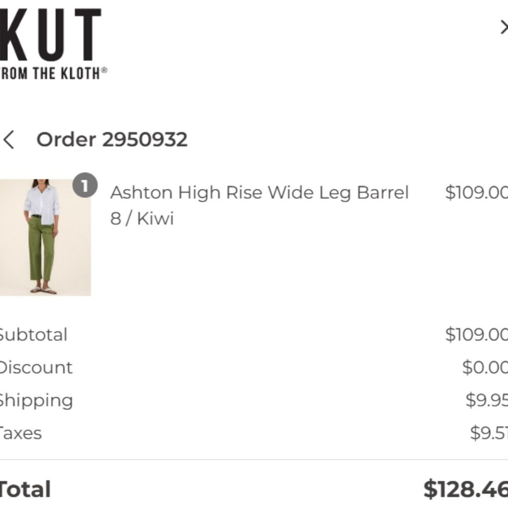 KUT Ashton High Rise Wide Leg Barrel